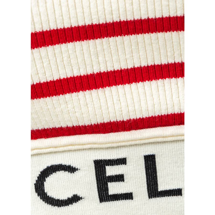 Brassière en maille rayée