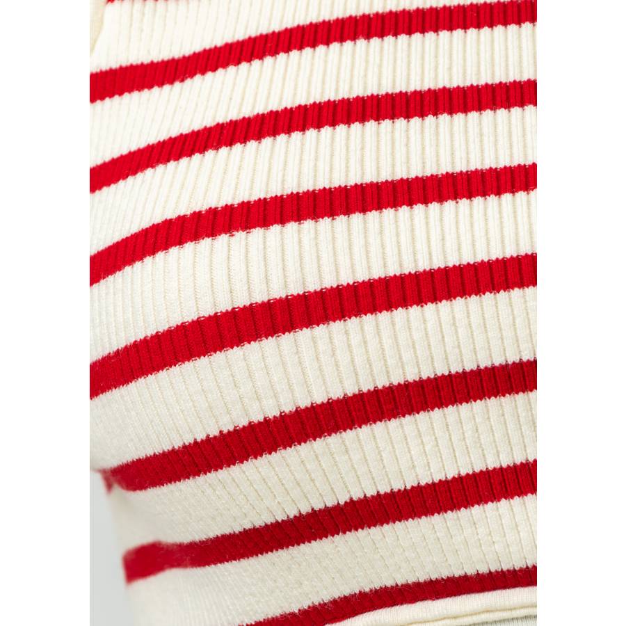 Brassière en maille rayée