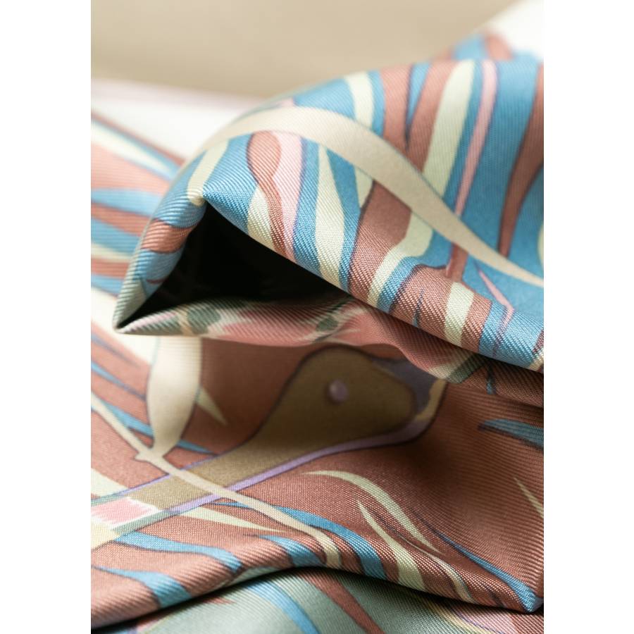 Carré 90 Cols Verts en soie