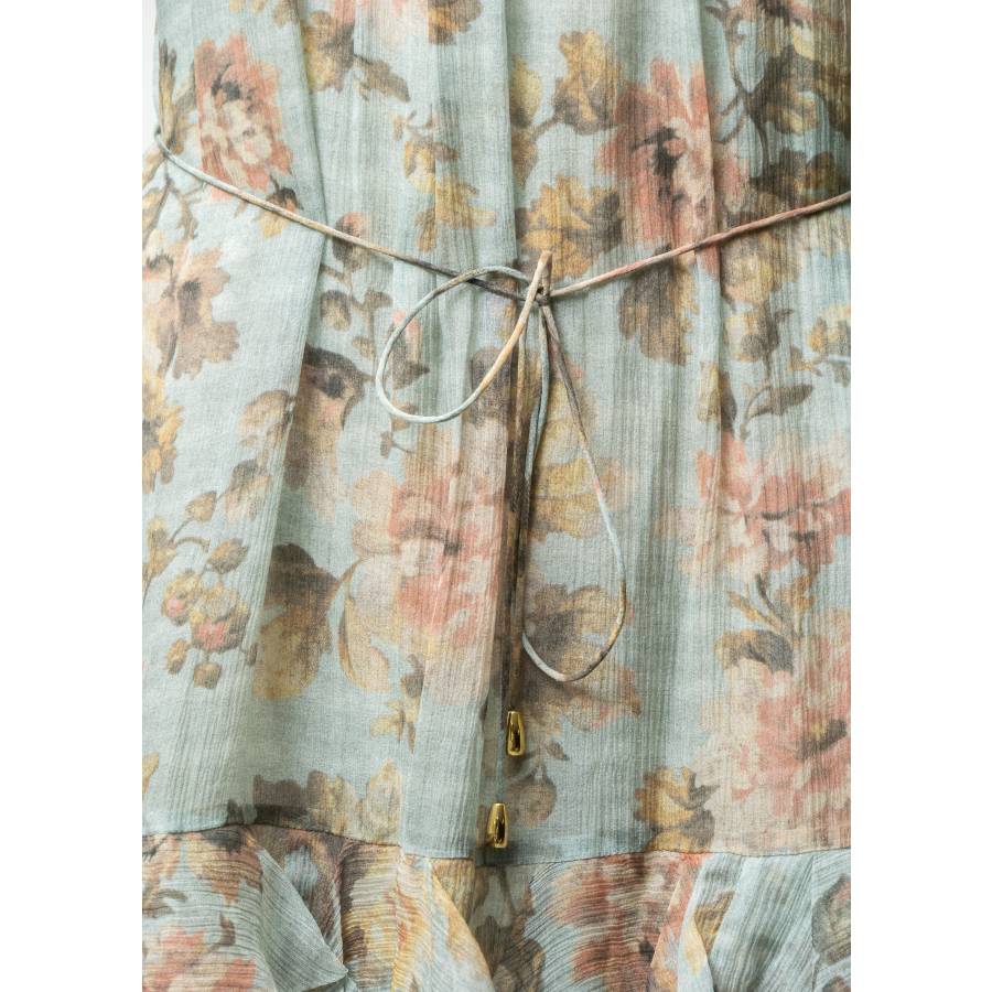 Robe en soie fluide à fines bretelles