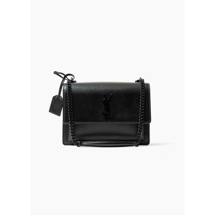 Sac Sunset Medium en cuir noir