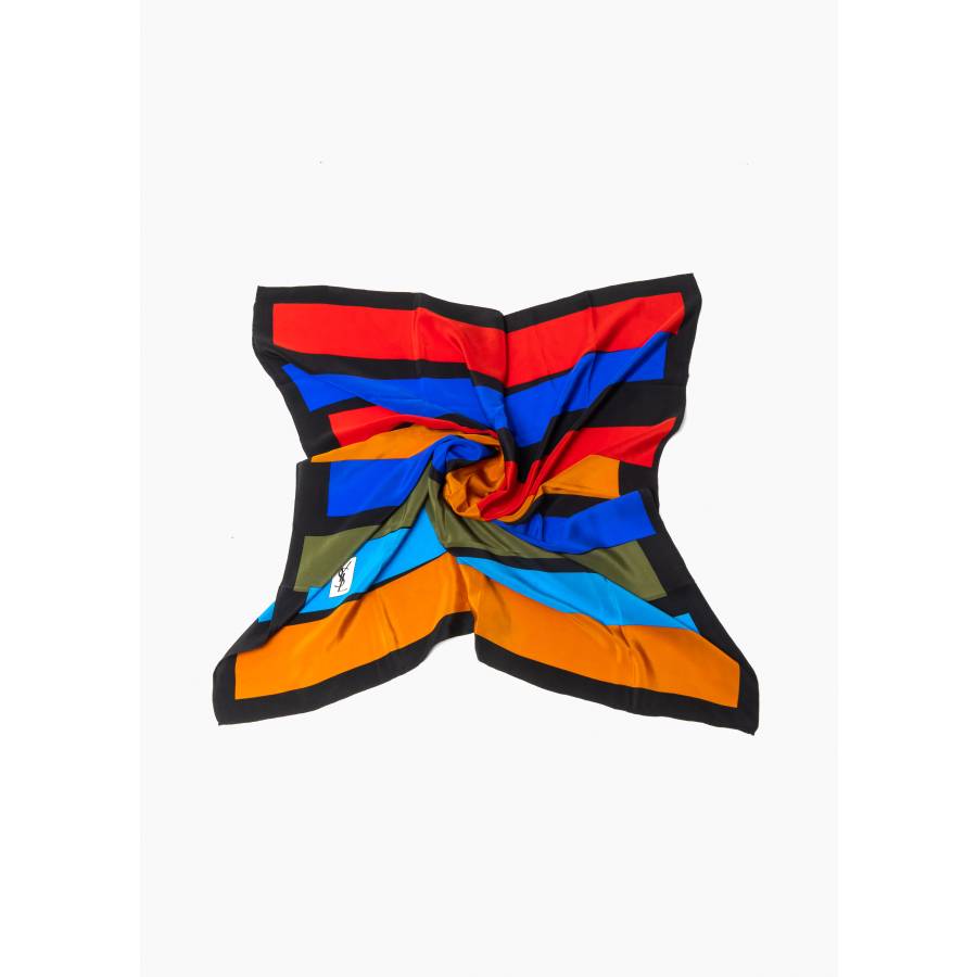 Foulard en soie multicolore