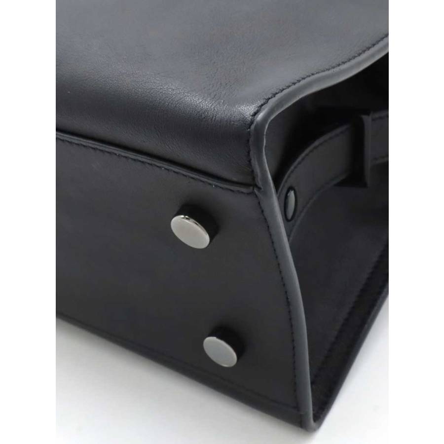 Cabas Baby en cuir noir