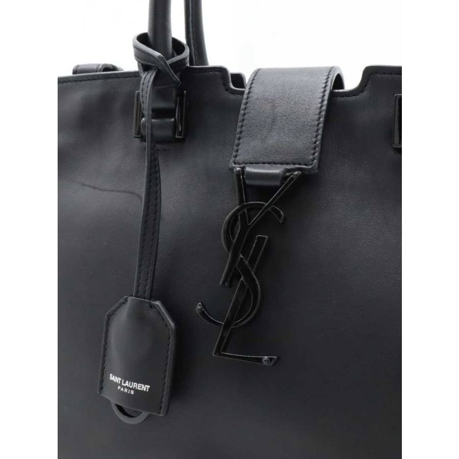 Cabas Baby en cuir noir