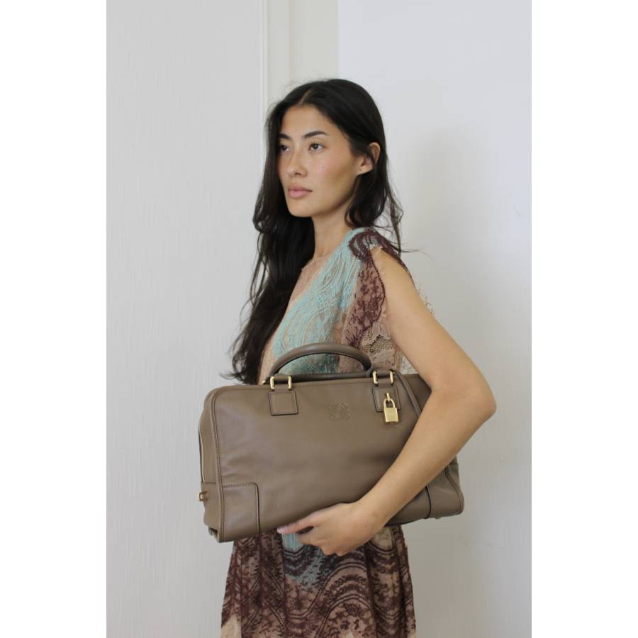 Sac Amazona en cuir taupe