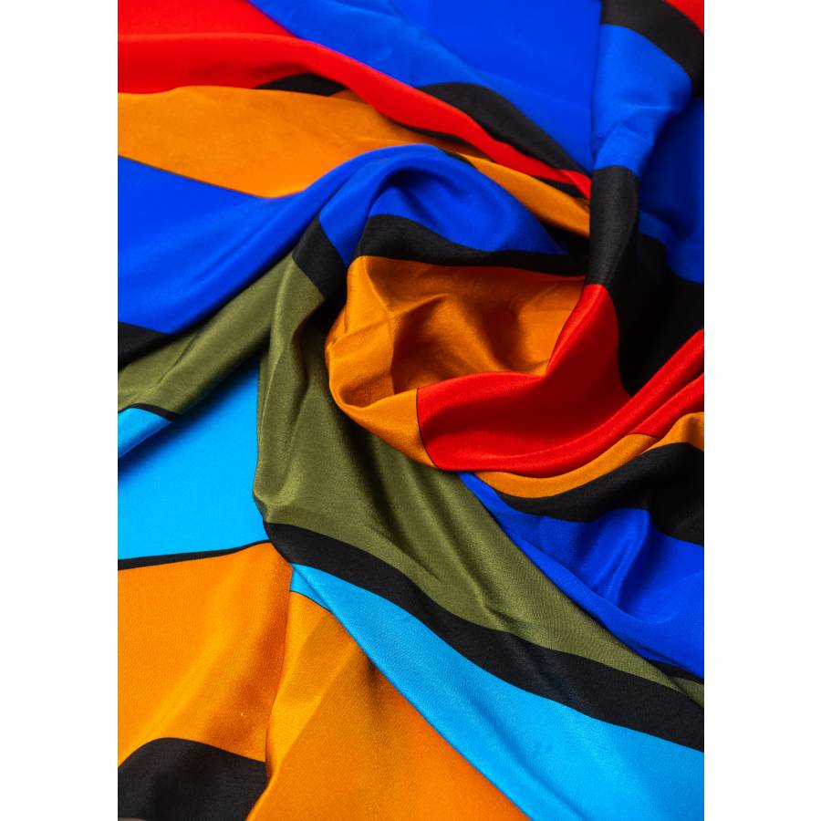 Foulard en soie multicolore