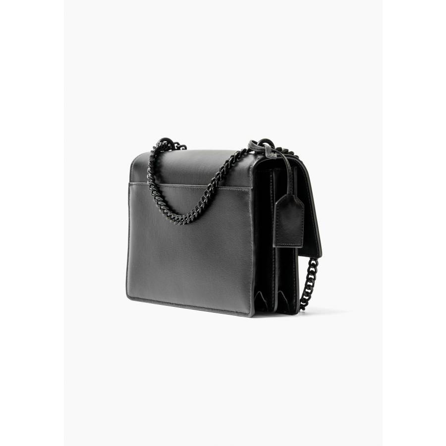 Sac Sunset Medium en cuir noir