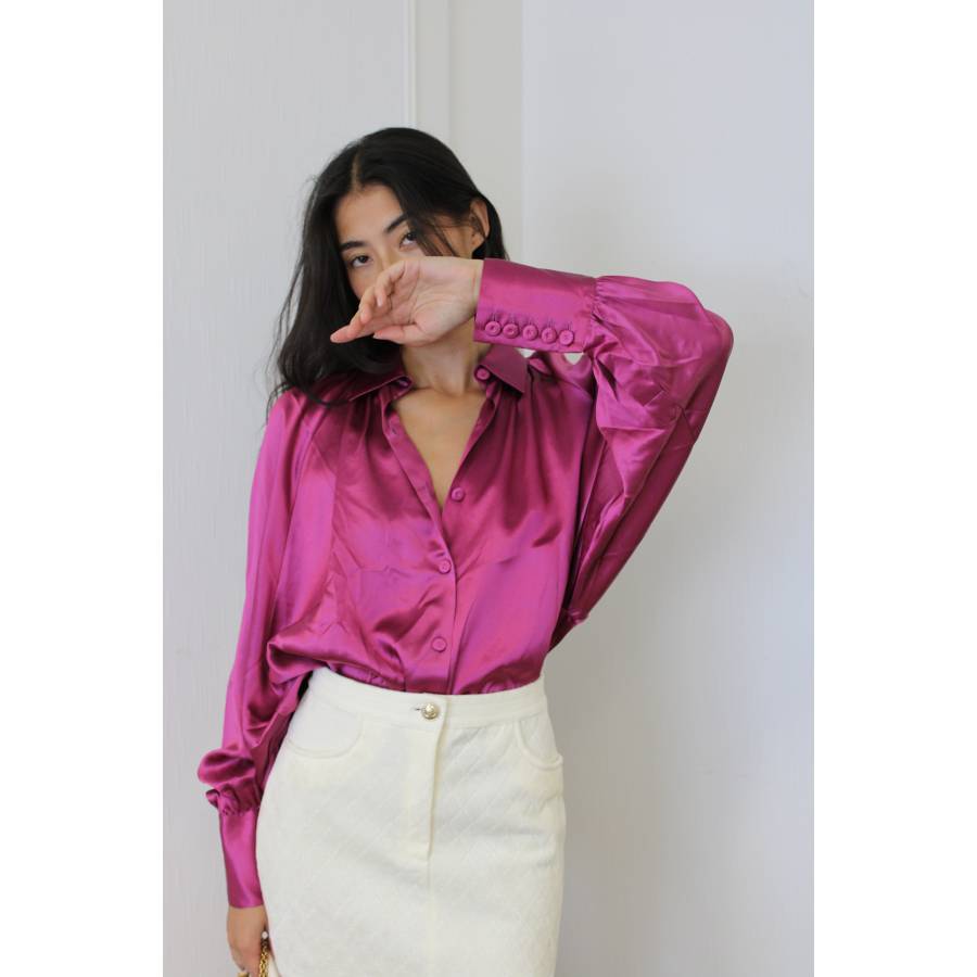 Chemisier fluide fuchsia