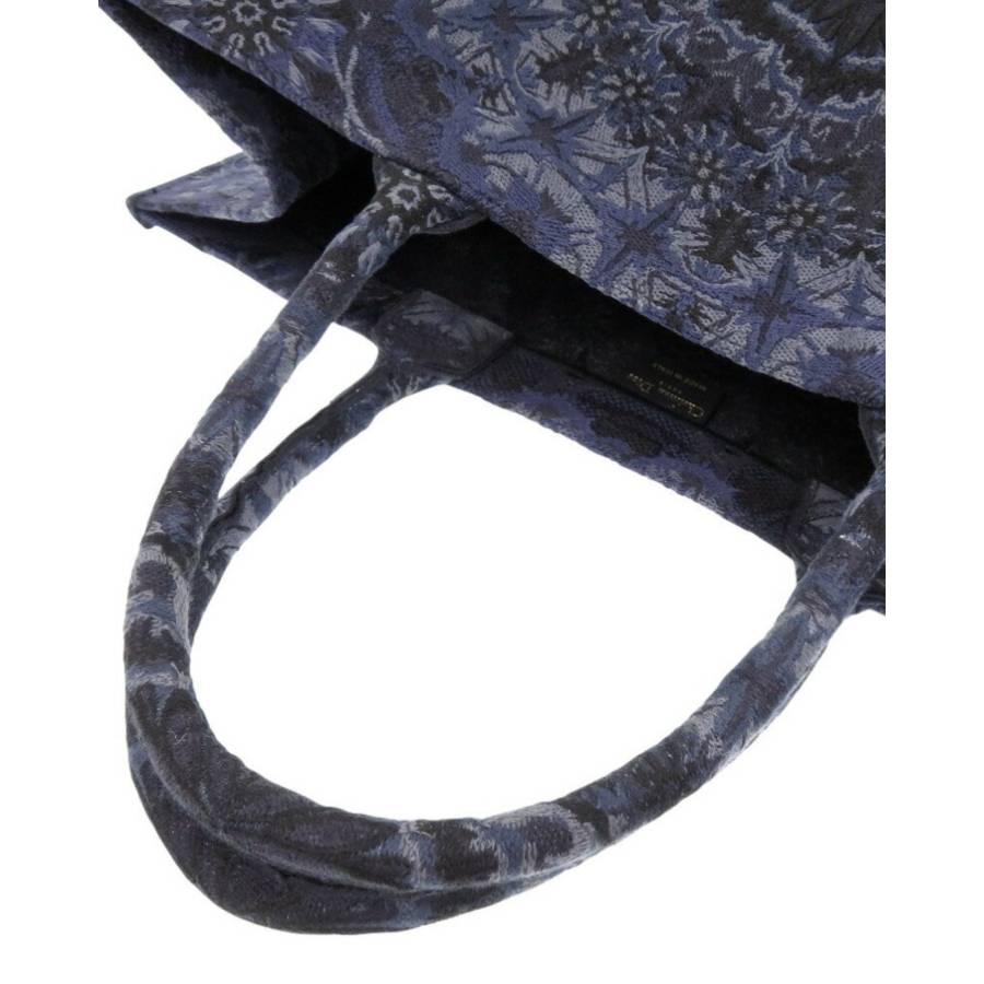 Book Tote aus blau besticktem Canvas