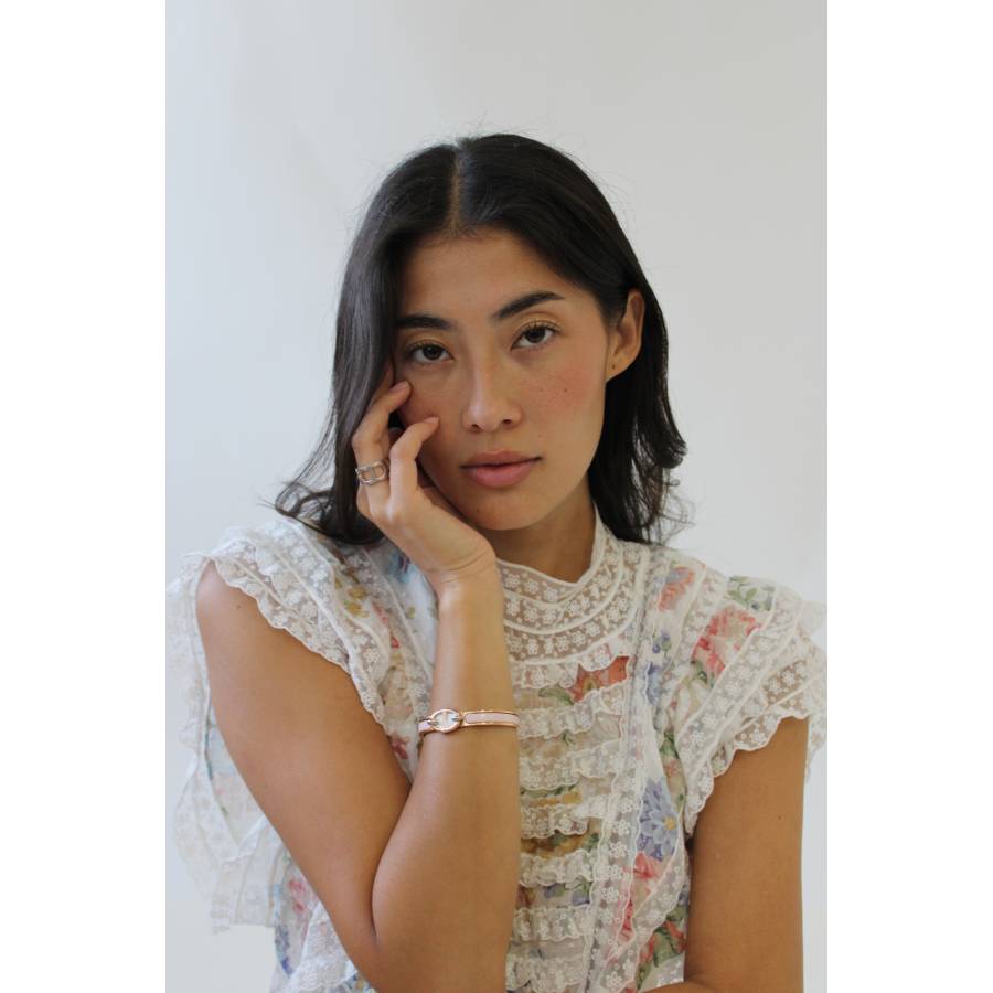 Bracelet Mini Clic Chaîne d'Ancre rose candeur