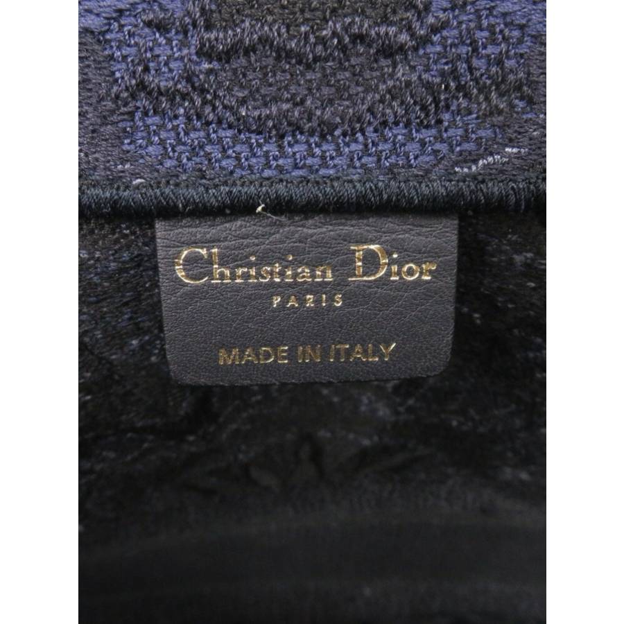 Book Tote aus blau besticktem Canvas