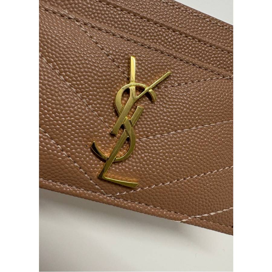 Porte-cartes Cassandre en cuir grain de poudre rose