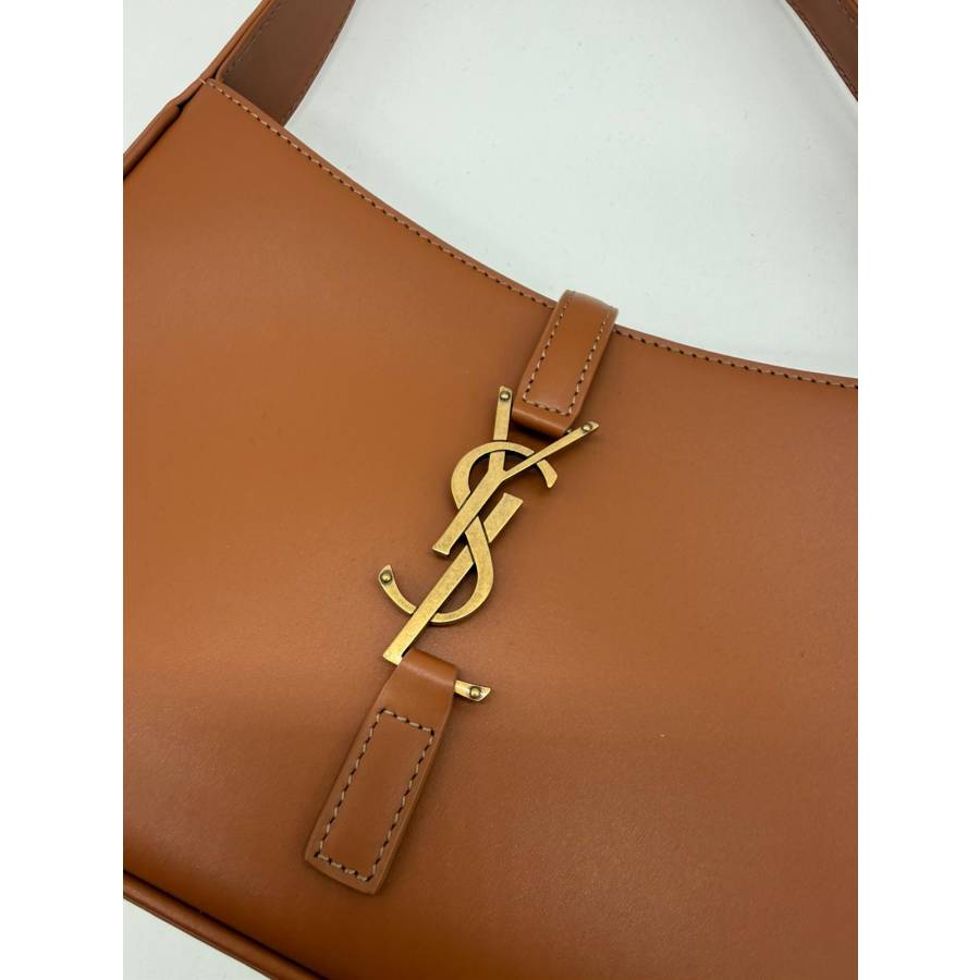 Sac 5 à 7 en cuir lisse marron