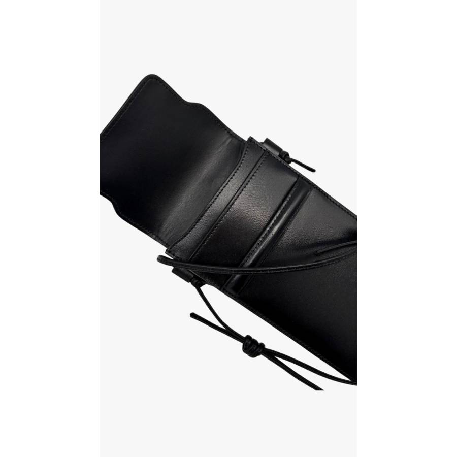 Leather phone pouch with flap