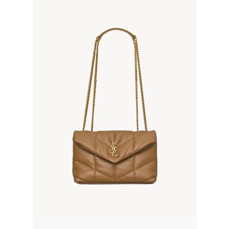 Sac Loulou Toy Puffer liège foncé en cuir