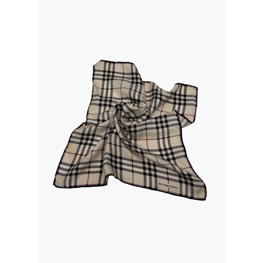 Foulard en soie beige