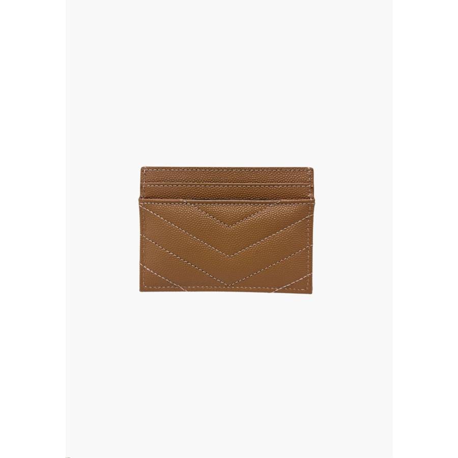 Porte-cartes Cassandre en cuir grain de poudre rose