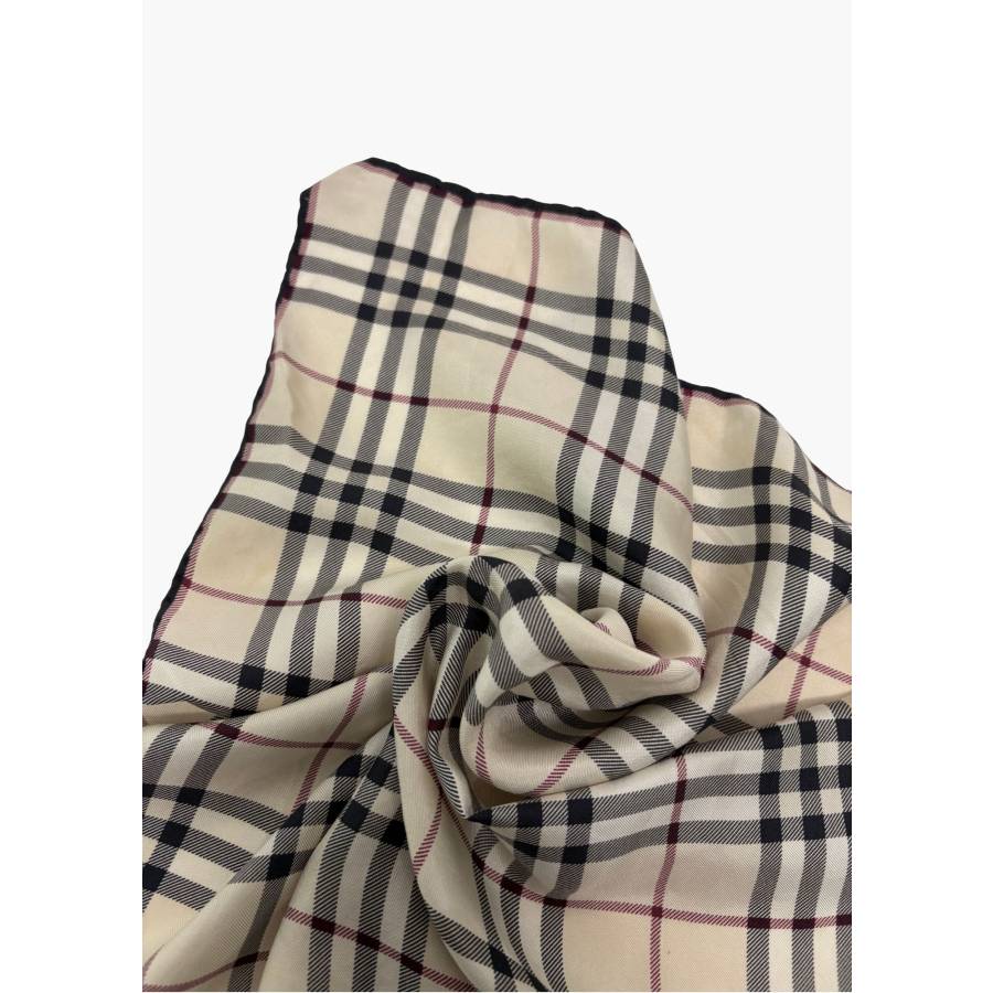 Foulard en soie beige