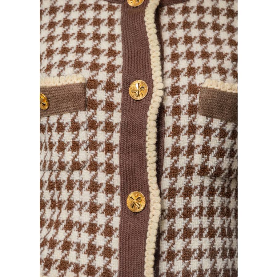 Ensemble vintage motif pied-de-poule