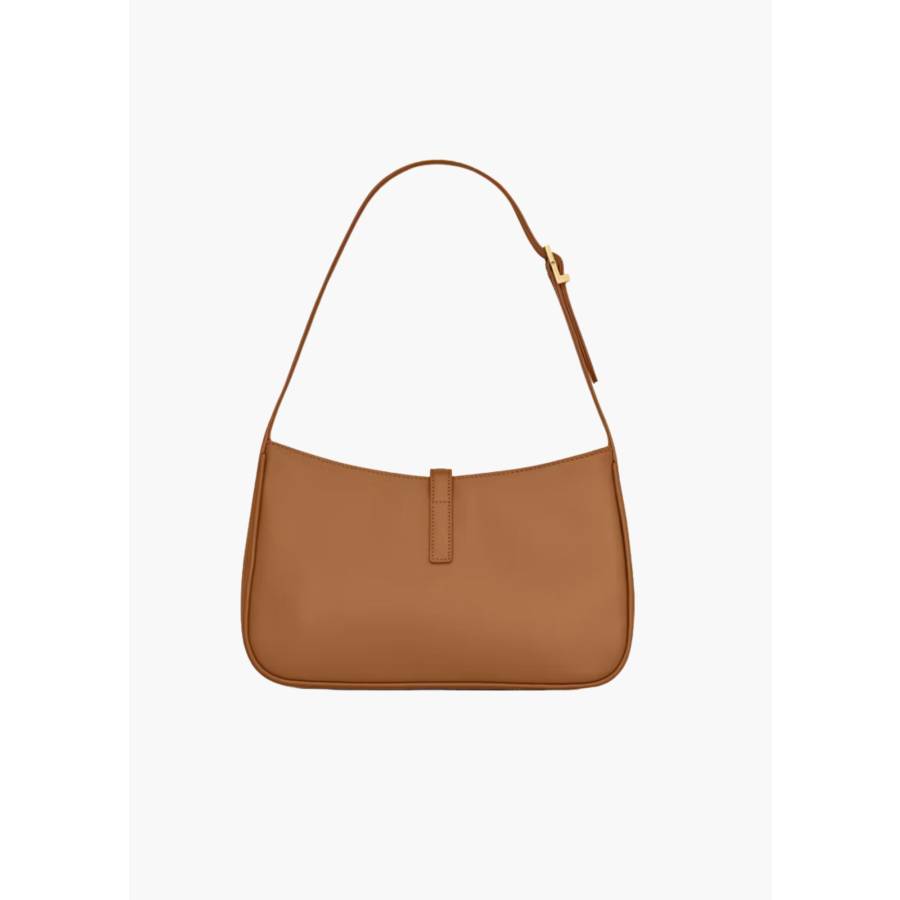 Sac 5 à 7 en cuir lisse marron