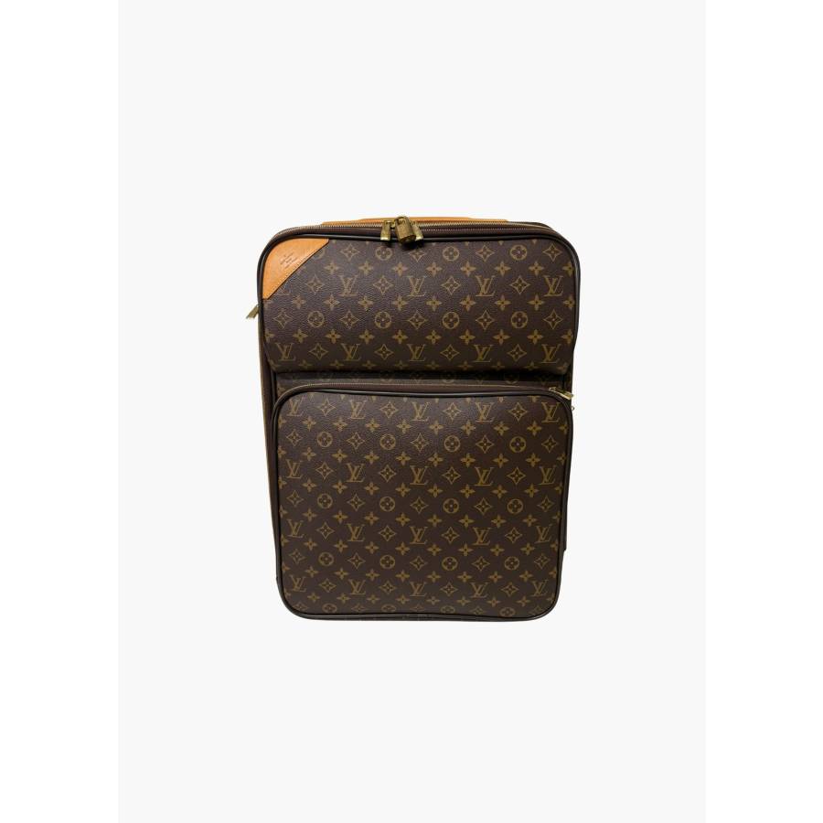 Valise cabine Pégase 55 en toile Monogram et cuir naturel