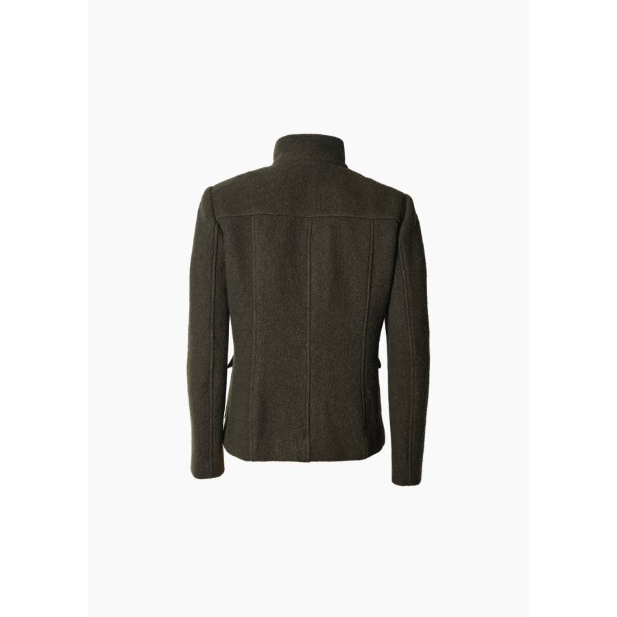 Veste en laine avec gilet matelassé intégré.