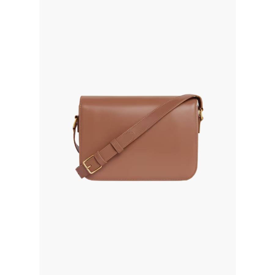 Sac classique triomphe en veau brillant bronze