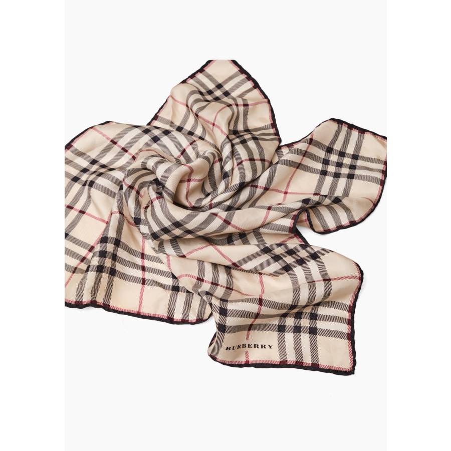 Foulard en soie beige