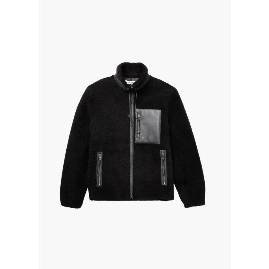 Veste en cuir et peau de mouton retourné