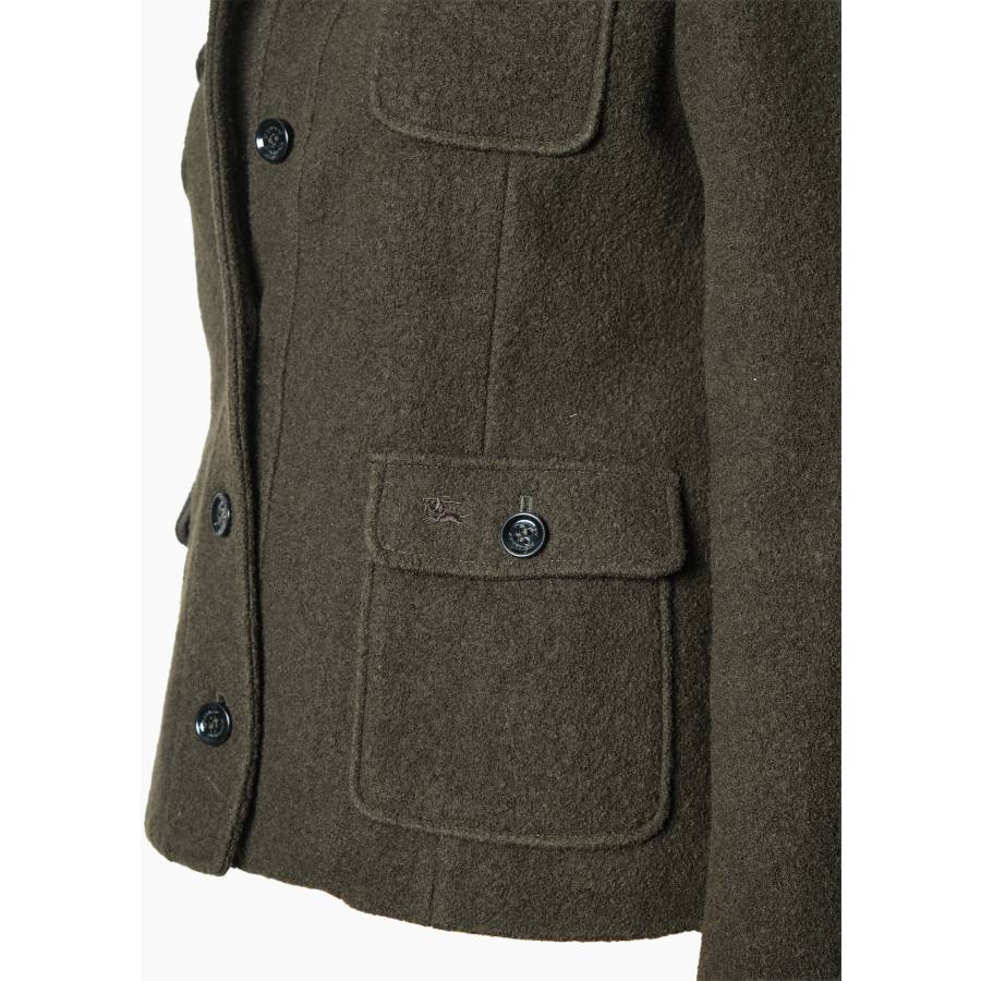 Veste en laine avec gilet matelassé intégré.