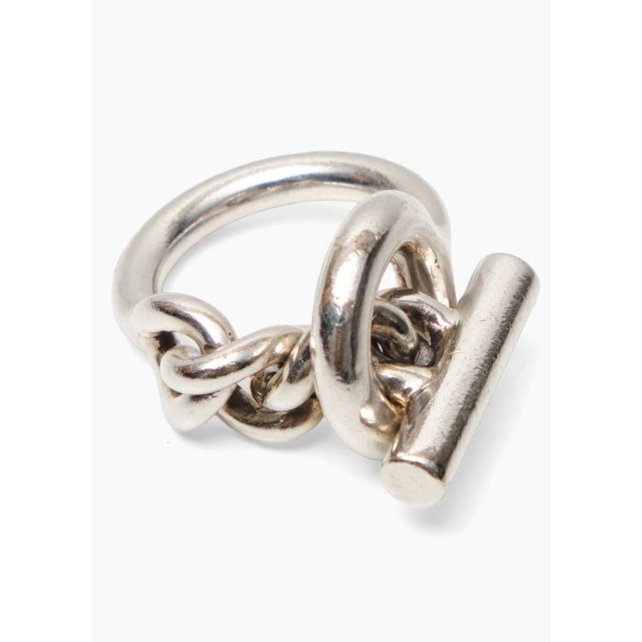 Bague Croisette grand modèle en argent