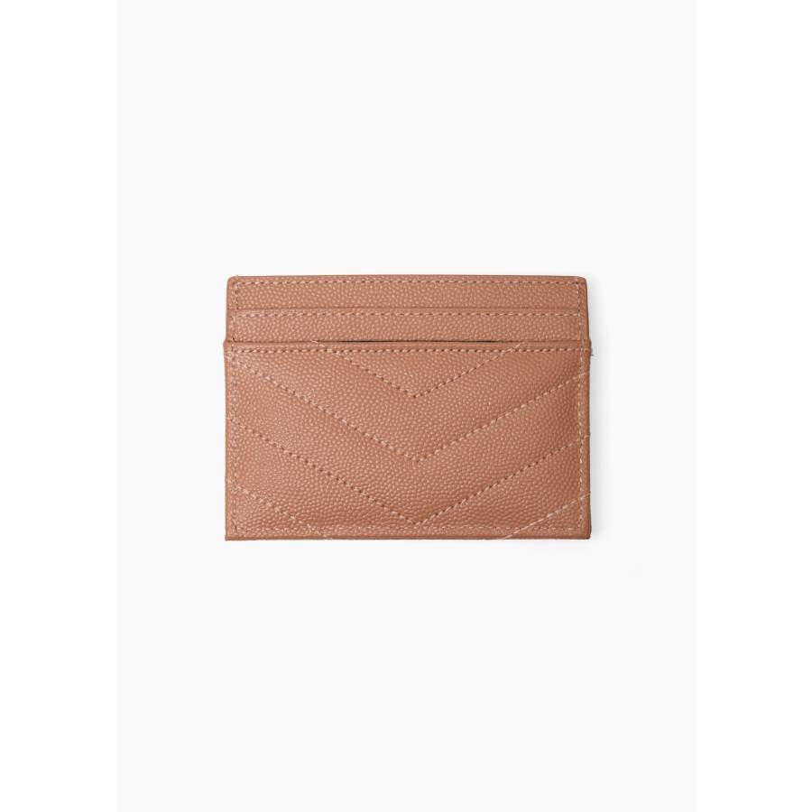 Porte-cartes Cassandre en cuir grain de poudre rose