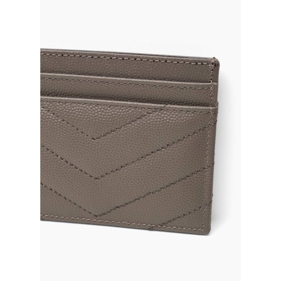 Porte-cartes Cassandre en cuir grain de poudre gris