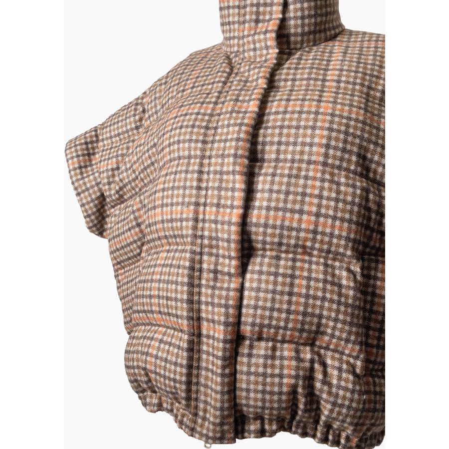 Doudoune à carreaux sans manches