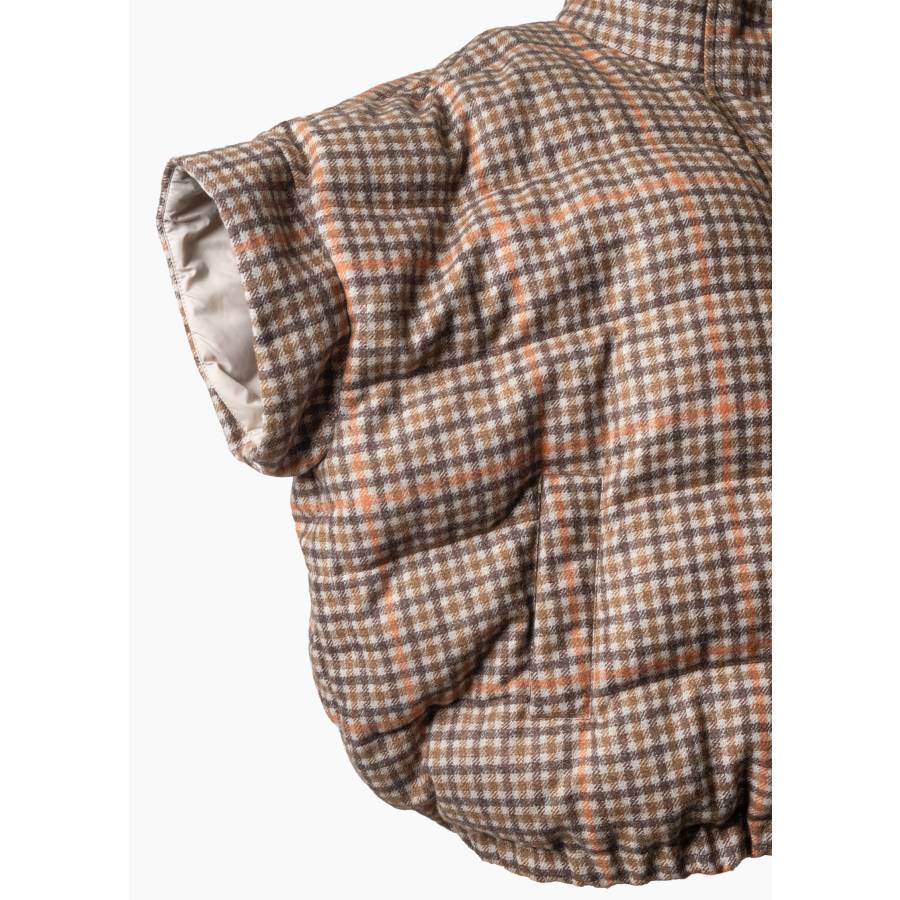 Doudoune à carreaux sans manches