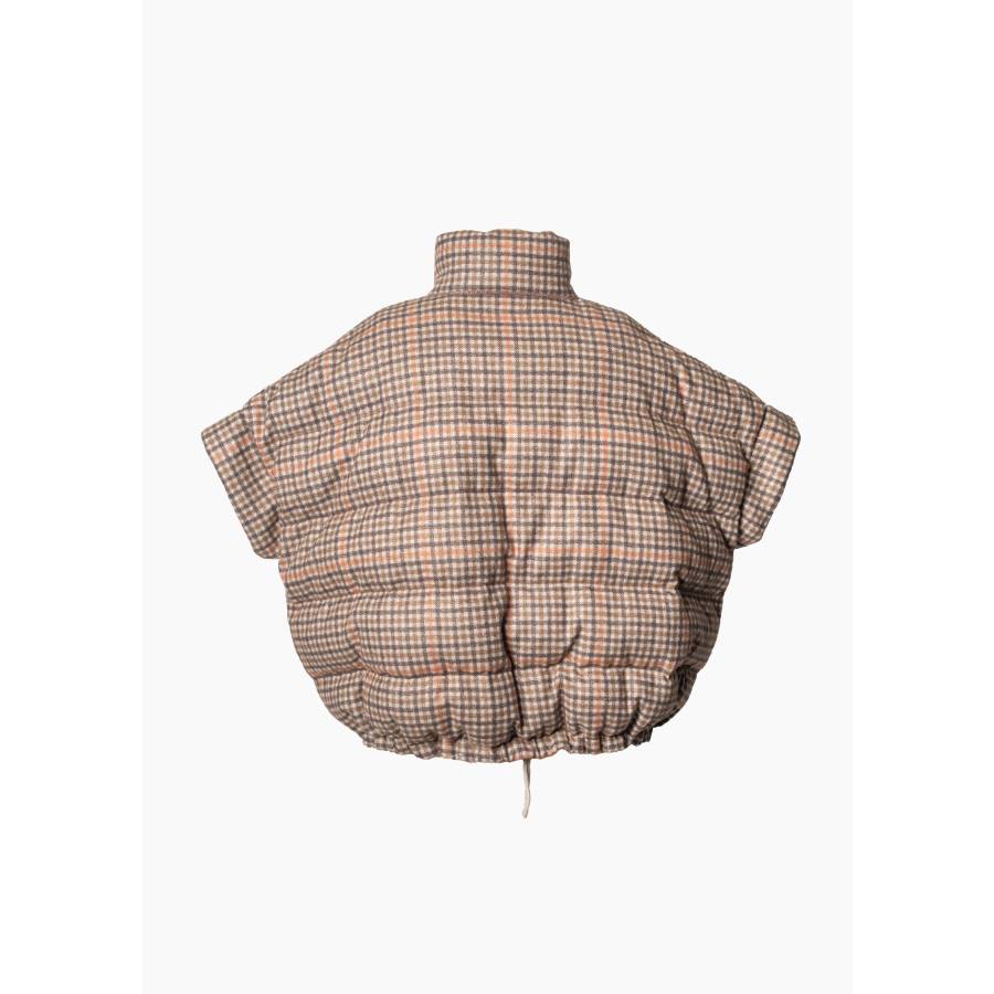 Doudoune à carreaux sans manches