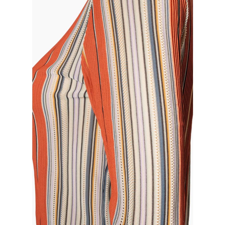 Haut en tricot rayé à encolure bateau