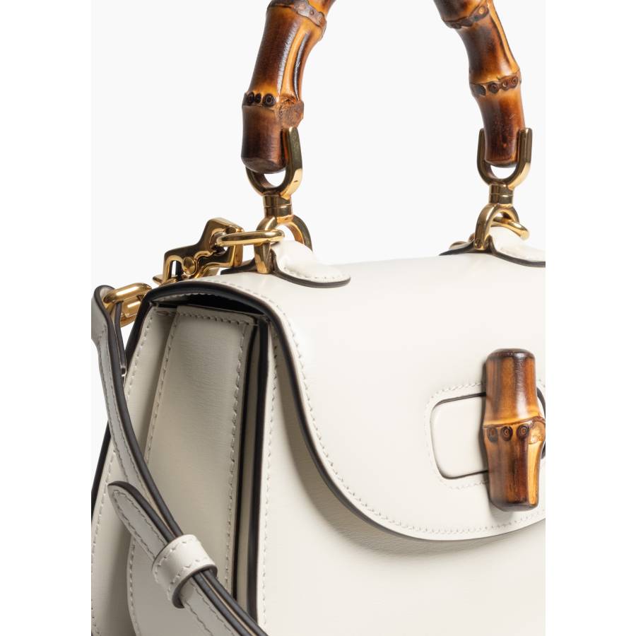 Sac Bamboo 1947 mini format en cuir blanc