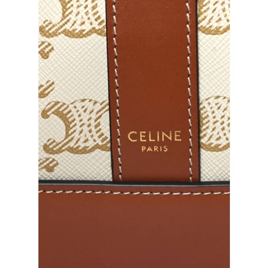 Sac seau petit modèle toile triomphe et veau