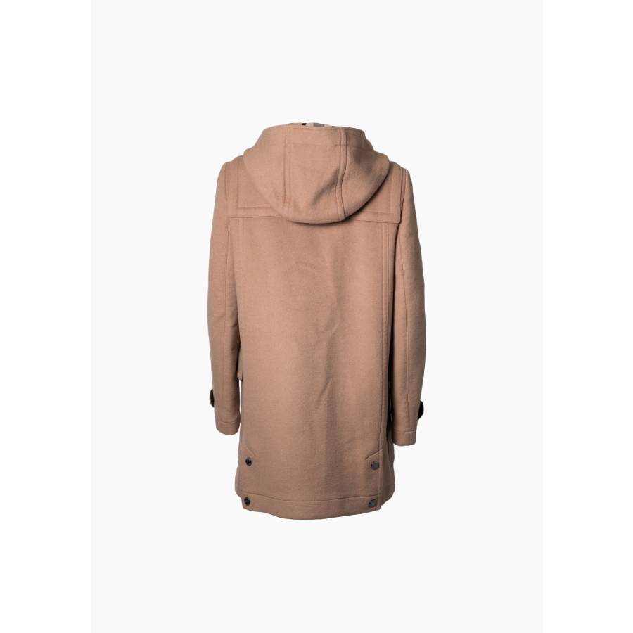 Klassischer Dufflecoat aus Wolle in Kamelfarbe