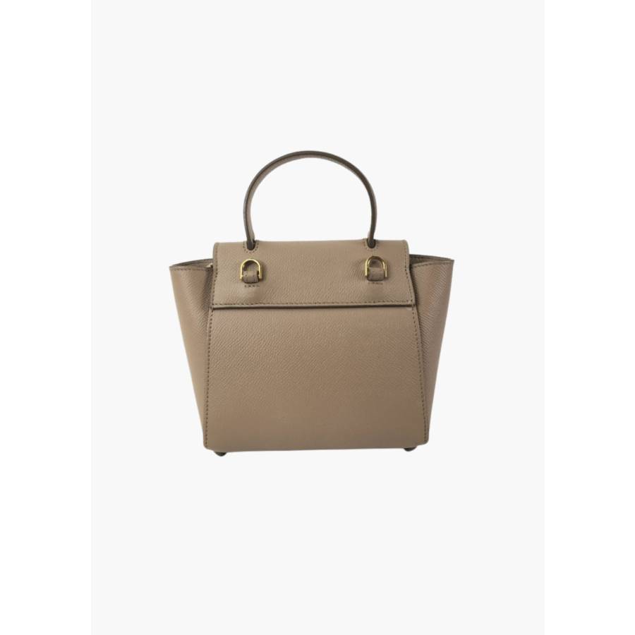 Sac Belt Pico en cuir grainé taupe
