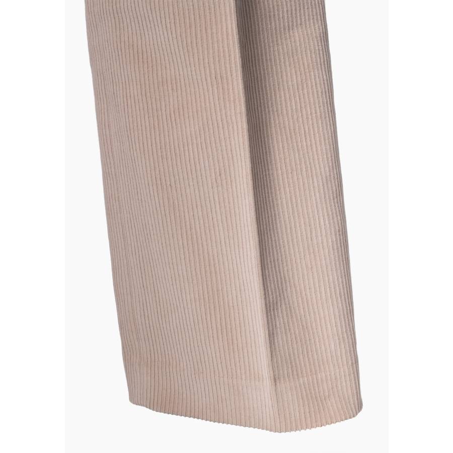 Pantalon ample en velours côtelé beige