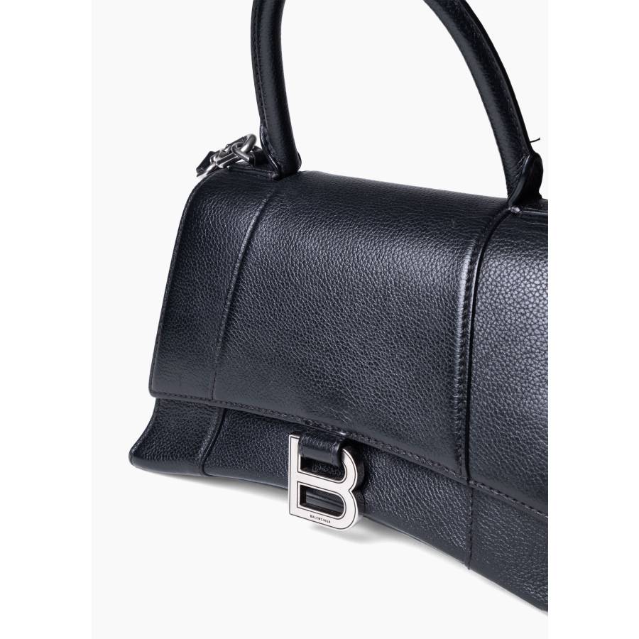 Sac à main Hourglas en cuir noir - Petit