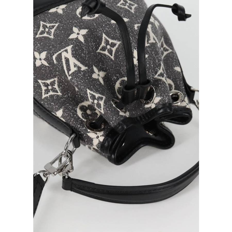 Noe Nano Monogram Jacquard and Denim Bag
