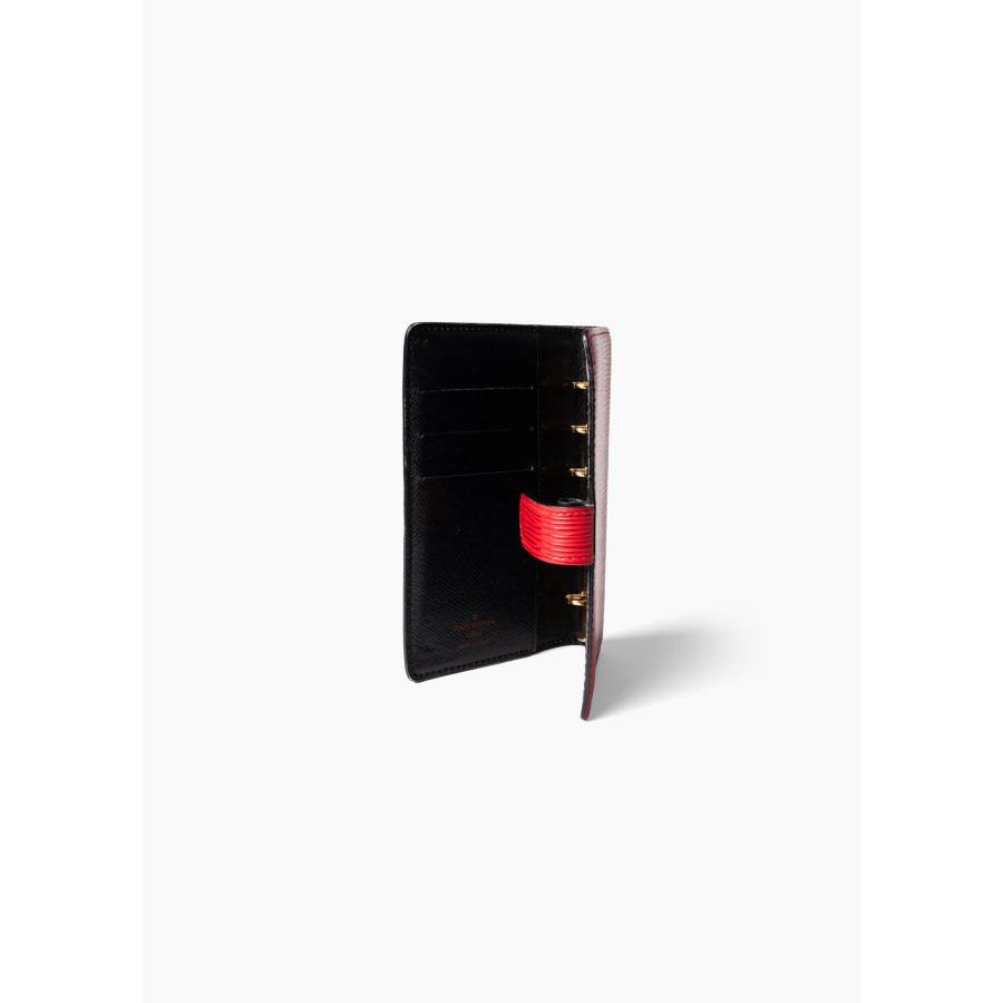 Couverture d'agenda PM en cuir Épi rouge