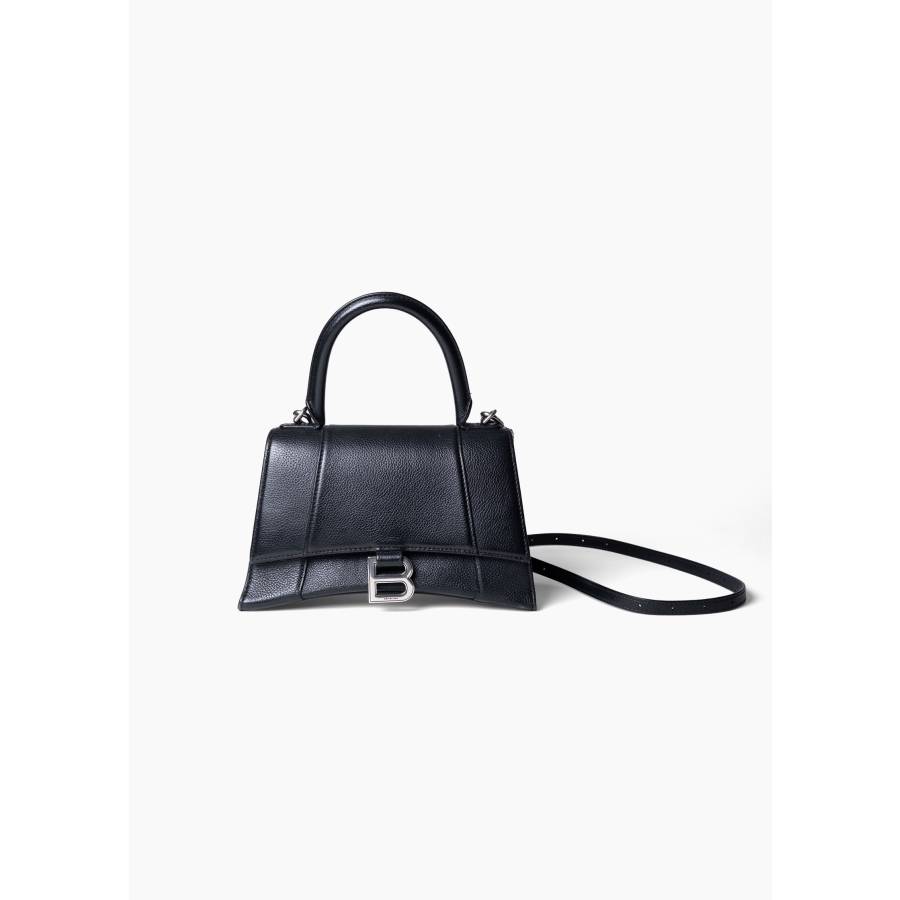 Sac à main Hourglas en cuir noir - Petit