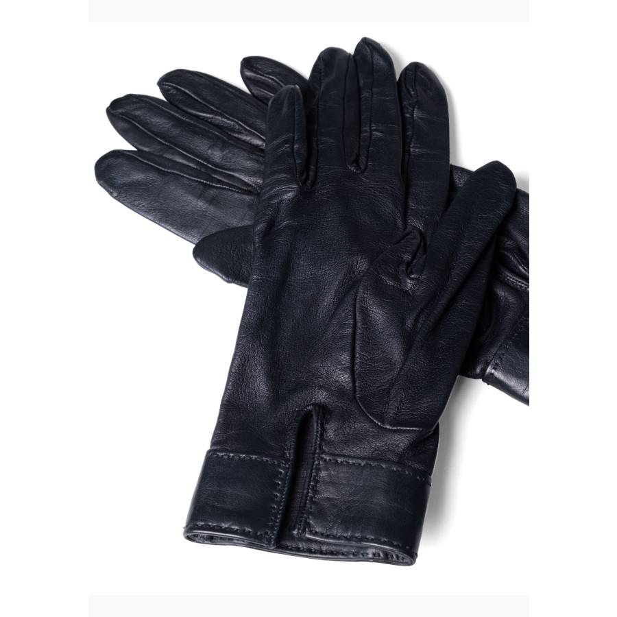 Gants "Collier de Chien" en cuir noir
