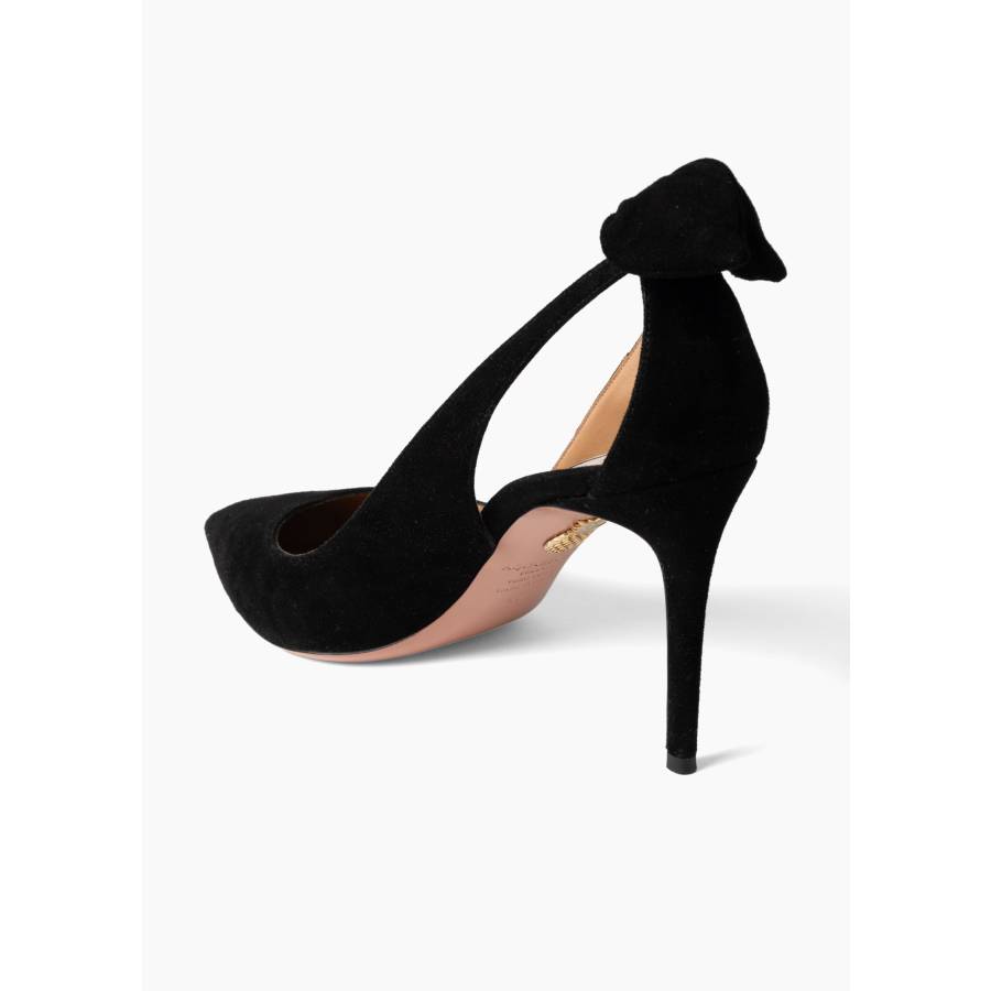 Escarpins "Bow Tie 85" en daim noir