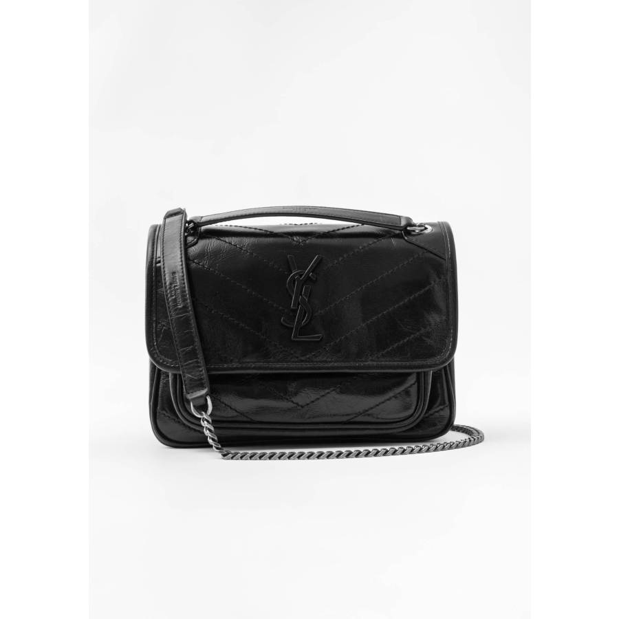 Sac Niki Baby en cuir noir