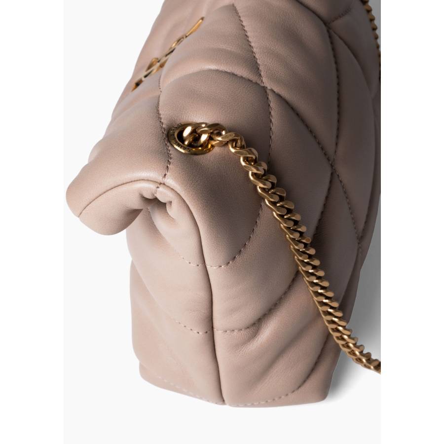 Sac Puffer Toy en cuir d'agneau beige
